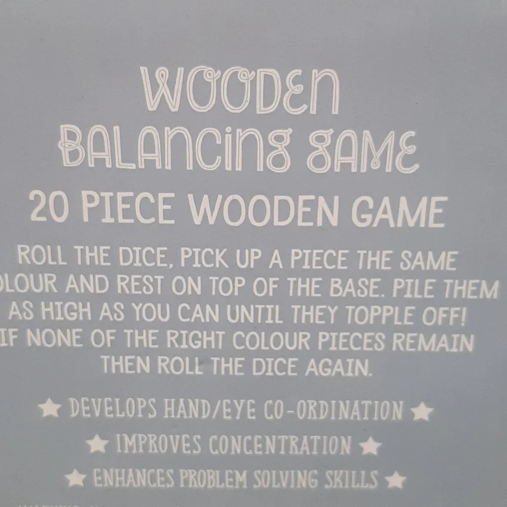 NEW Wooden Balancing Game